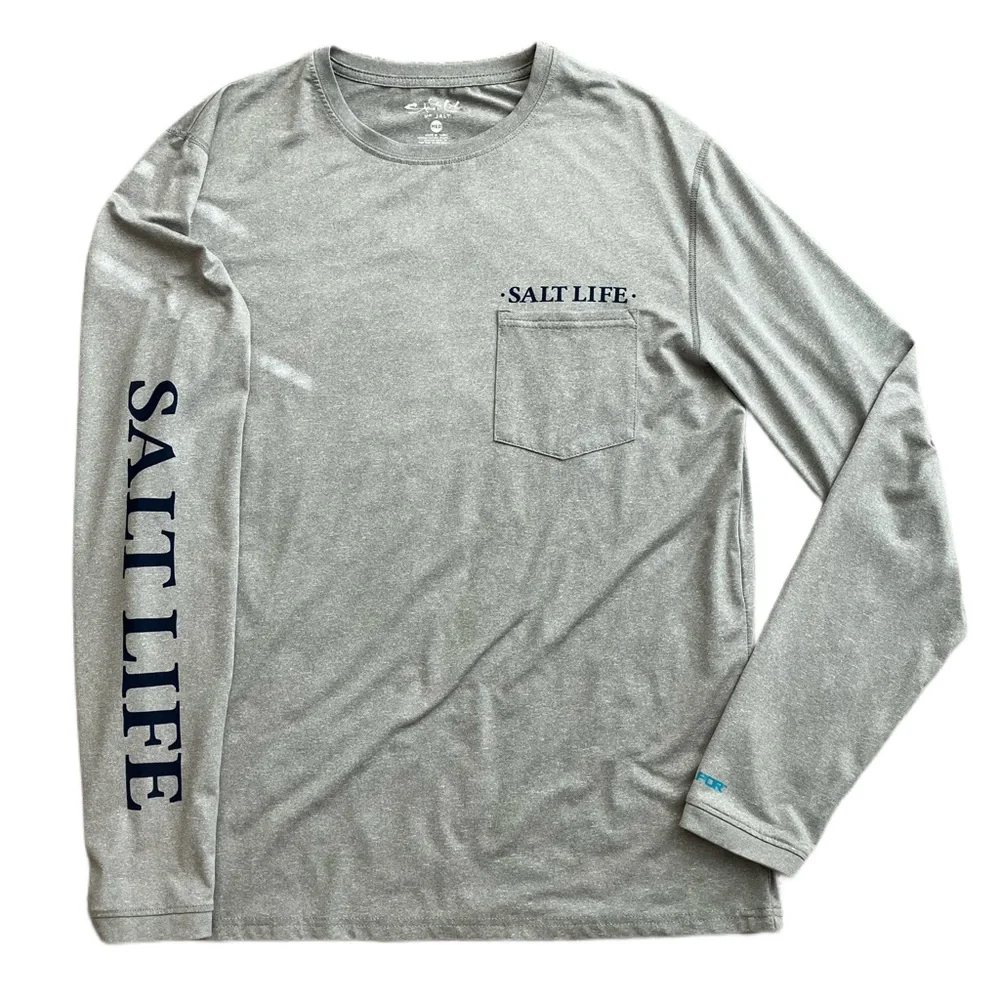 Salt Life Marlin Territory Long Sleeve Performance Pocket Tee - Picture 1 of 4